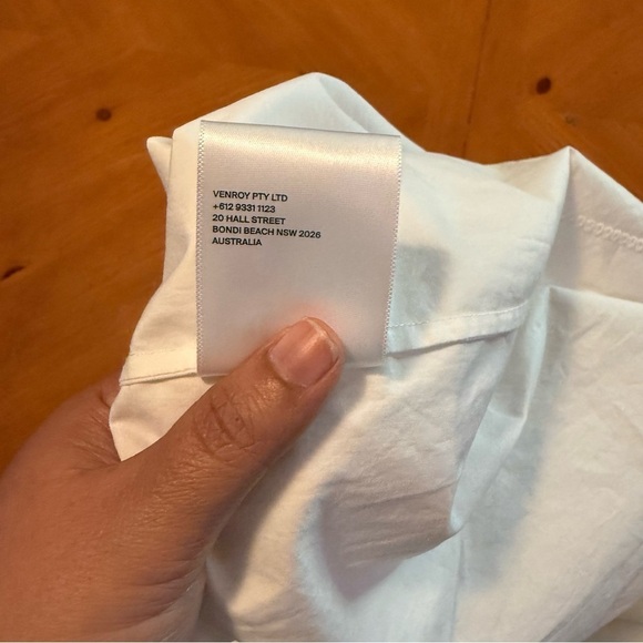 Venroy Cotton Maxi Skirt in White Sz L Floral Embroidered Side Slit Semi Sheer - Picture 12 of 15